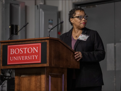 Philadelphia journalist Denise Clay-Murray at the 2024 Power of Narrative conference at Boston University